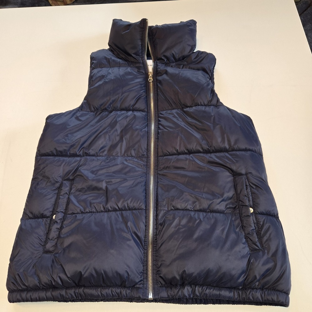 Old Navy Women's‎ Navy Blue Zip Up Puffer Vest with Pockets Size Medium